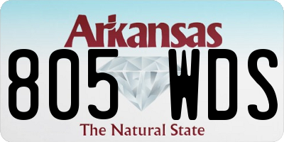 AR license plate 805WDS