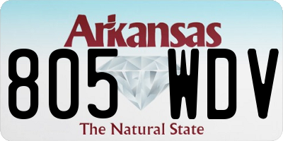 AR license plate 805WDV