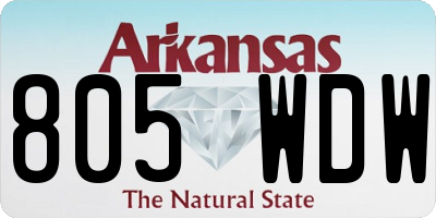 AR license plate 805WDW