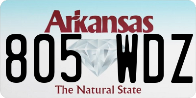 AR license plate 805WDZ