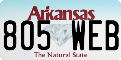AR license plate 805WEB