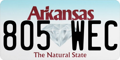 AR license plate 805WEC