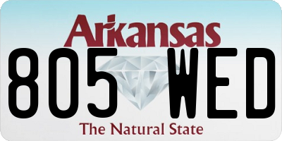AR license plate 805WED