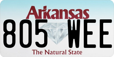 AR license plate 805WEE