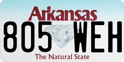 AR license plate 805WEH