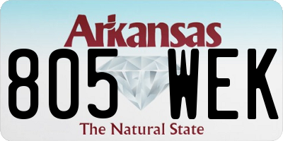 AR license plate 805WEK