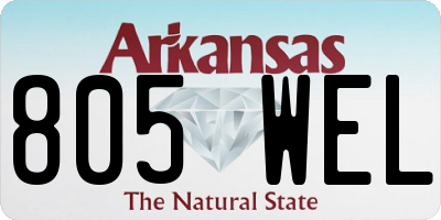 AR license plate 805WEL
