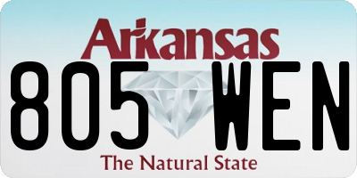 AR license plate 805WEN