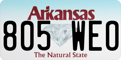 AR license plate 805WEO