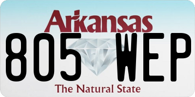 AR license plate 805WEP