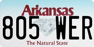 AR license plate 805WER