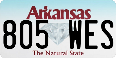 AR license plate 805WES
