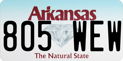 AR license plate 805WEW