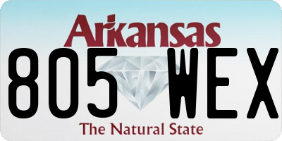 AR license plate 805WEX