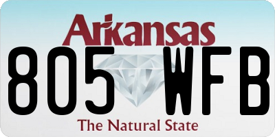 AR license plate 805WFB