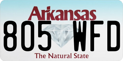 AR license plate 805WFD