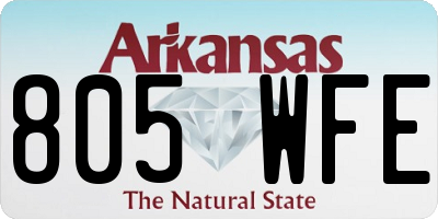AR license plate 805WFE