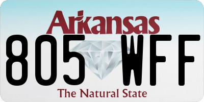 AR license plate 805WFF
