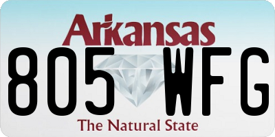 AR license plate 805WFG