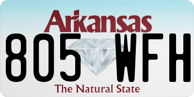 AR license plate 805WFH