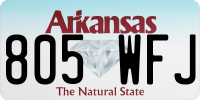 AR license plate 805WFJ