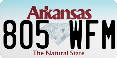 AR license plate 805WFM