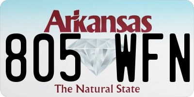 AR license plate 805WFN