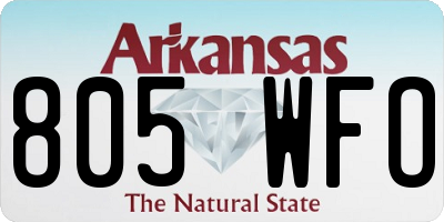 AR license plate 805WFO