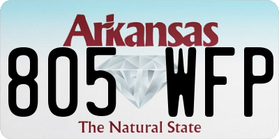 AR license plate 805WFP
