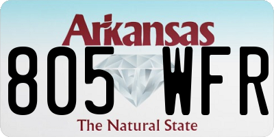 AR license plate 805WFR