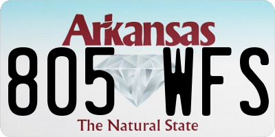 AR license plate 805WFS