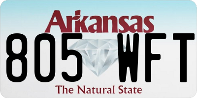 AR license plate 805WFT
