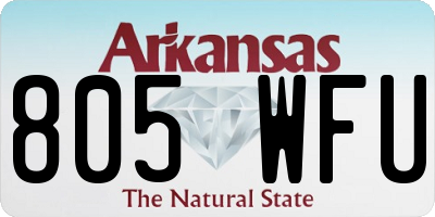 AR license plate 805WFU