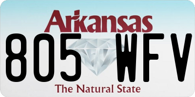 AR license plate 805WFV