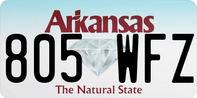 AR license plate 805WFZ