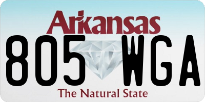 AR license plate 805WGA