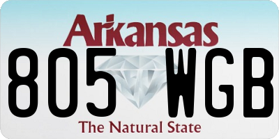 AR license plate 805WGB