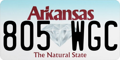 AR license plate 805WGC
