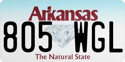 AR license plate 805WGL
