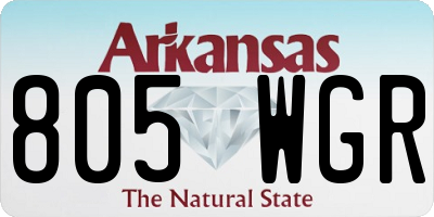 AR license plate 805WGR