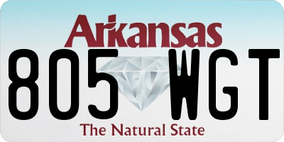 AR license plate 805WGT