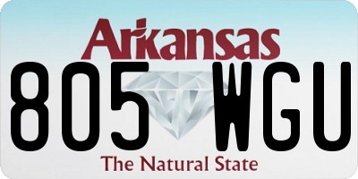 AR license plate 805WGU