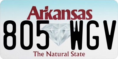 AR license plate 805WGV