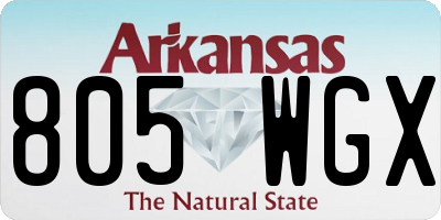 AR license plate 805WGX