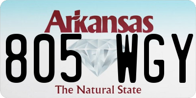 AR license plate 805WGY