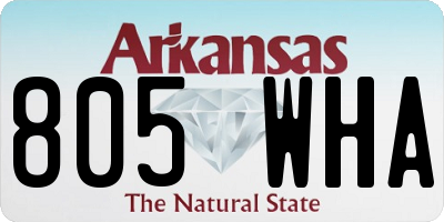 AR license plate 805WHA