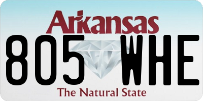 AR license plate 805WHE