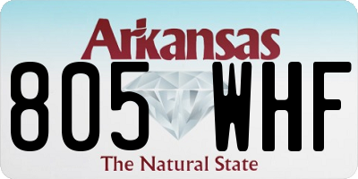 AR license plate 805WHF