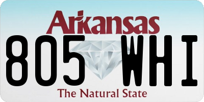 AR license plate 805WHI