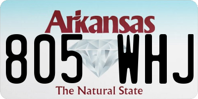 AR license plate 805WHJ
